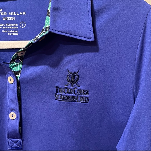 Peter Millar Whicking Blue Polo Golf Top - Picture 2 of 6